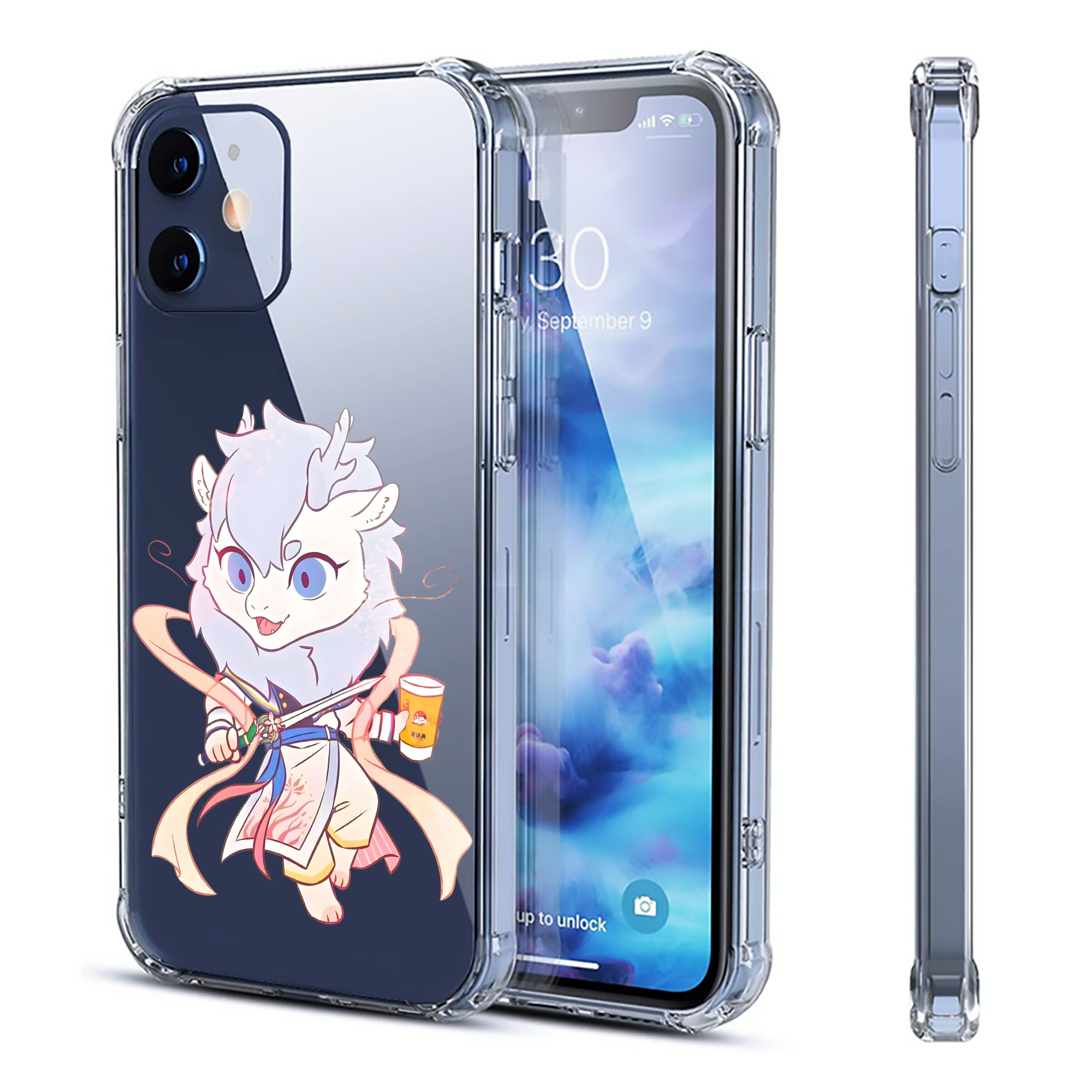（画像用） Ne Zha 2 ナタ 魔童の大暴れ 【iPhone 12シリーズ対応】透明スマホケース（クリアソフトケース）